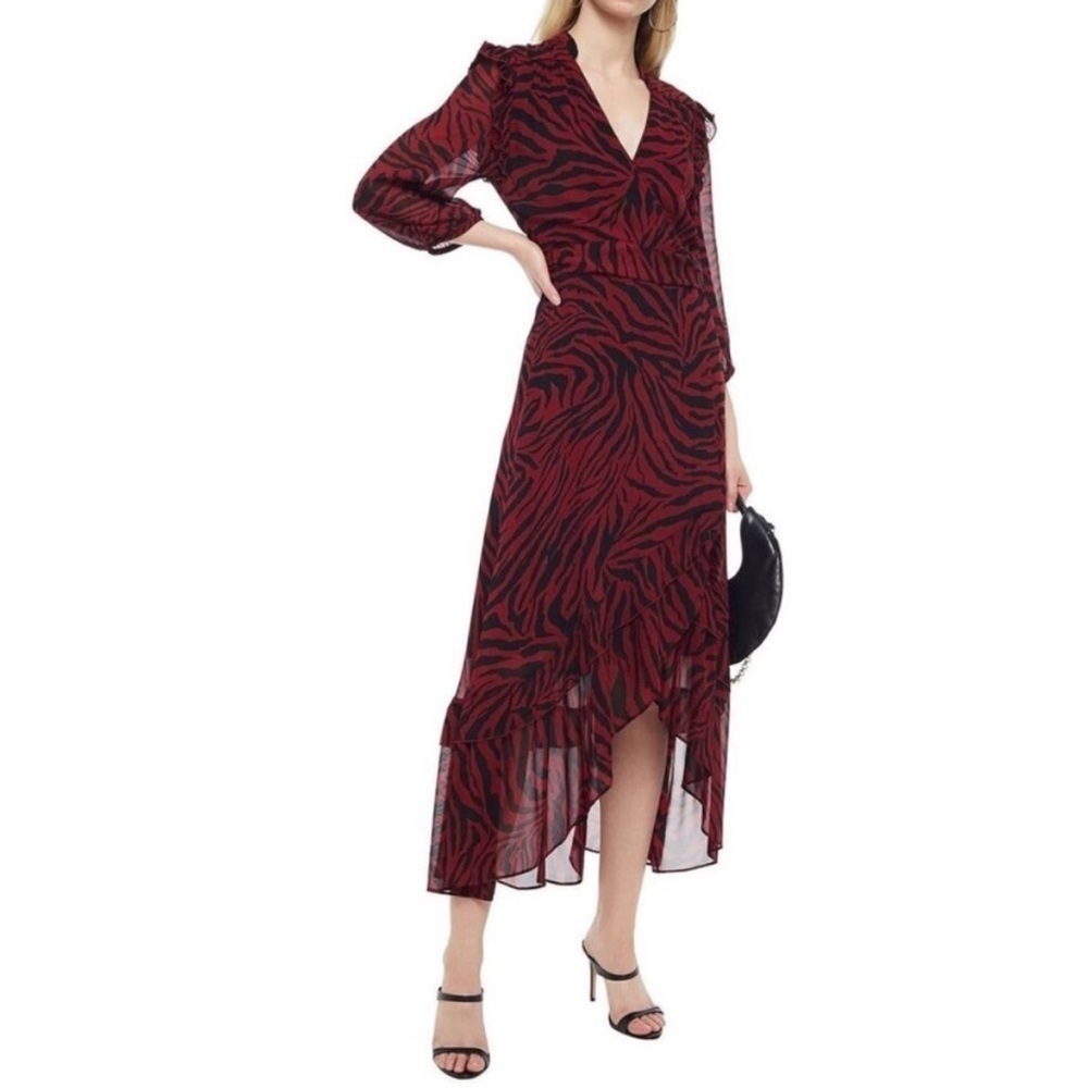 BA&SH Selena Crimson Dress Size 1/S $420 MSRP AS IS